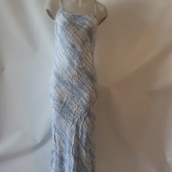 Womens Staud Blue White Cloud (Item- 3) July Strappy Rayon Maxi Dress 4 - Picture 3 of 15